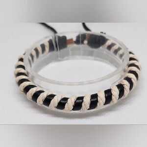 Men's bracelet leather braided New e81